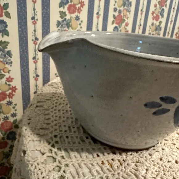 Vintage NC Pottery EggGlaze Blue Heart 1987
Signed Owens Mixing Bowl farmhouse - Picture 3 of 5